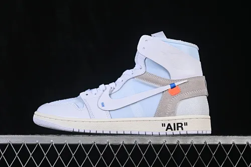 All categories Air Jordan Jordan series basketball shoes Air Jordan 1 High LW version Off White x Air Jordan OW AJ1 Joe 1 joint white high-top basketball shoes AA3834-100